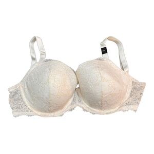 NWT Victoria's Secret Ivory Lace Bra 38DD Dream Angels Lined Demi